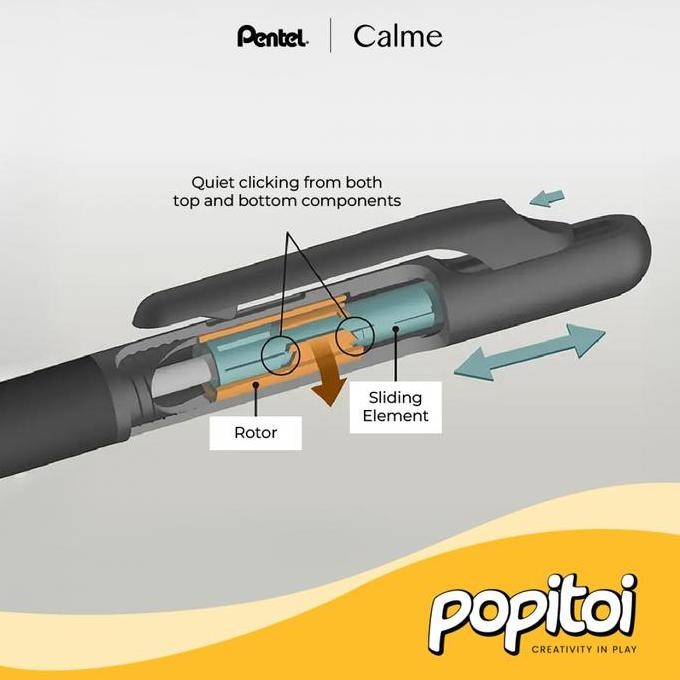 

Pentel Calme Relaxed Frost Series (Limited) 3 Color Ballpoint Pen 0.5 Mm Pulpen 3C Relaxation New Stok