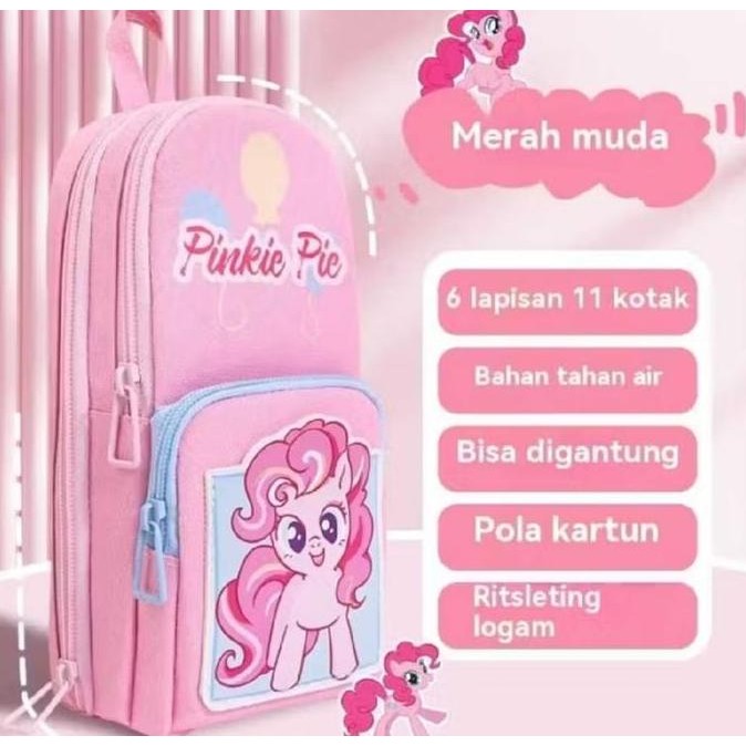 

Tempat Pensil Kartun Lucu 6 Lapis / Pencil Case Anak Perempuan Besar Kanvas 6 Ruang / Kotak Pensil Anak Sekolah New Stok