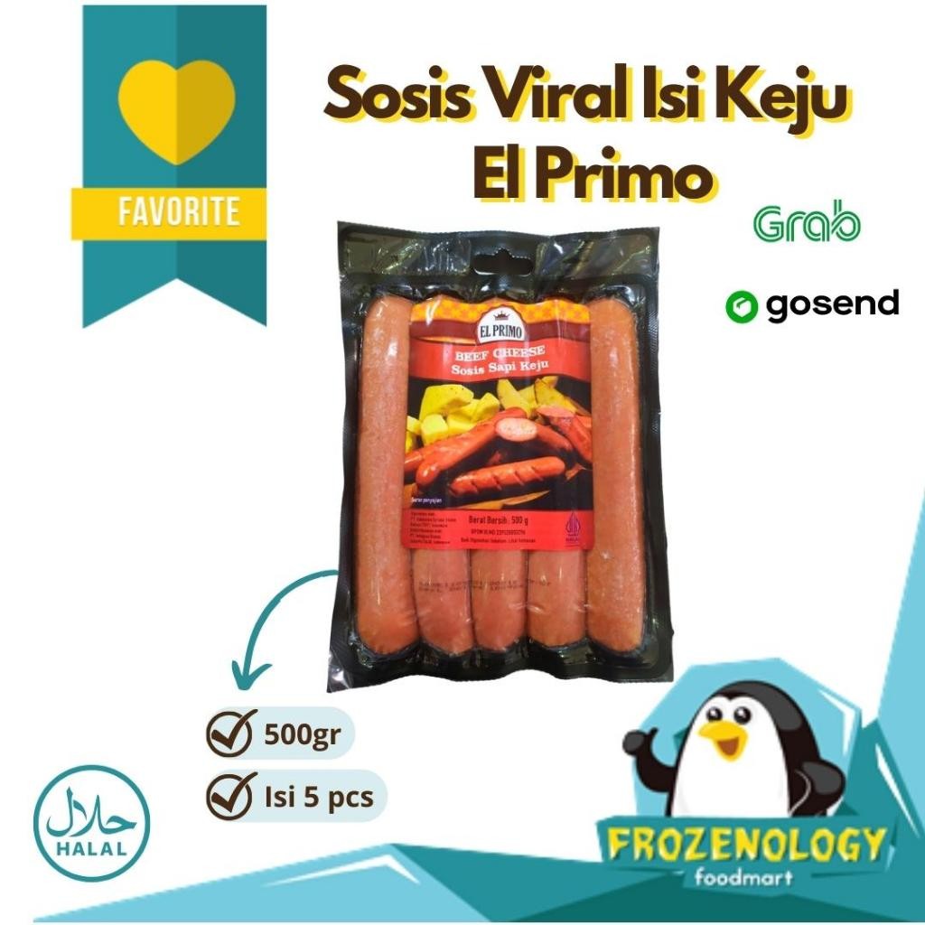 

Rkm Sosis Keju El Primo 500 Gr Isi 5 Sosis Viral Minimarket | El Primo Beef Cheese Sausage 500Gr