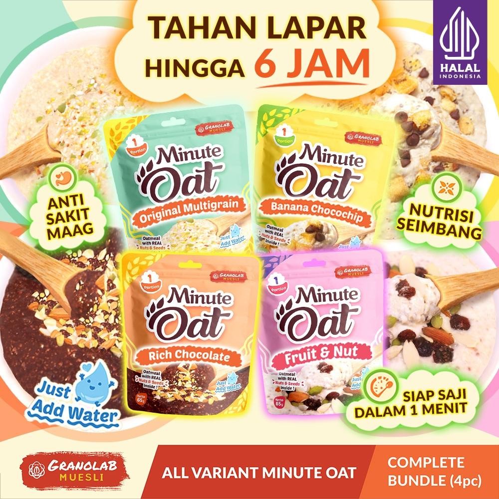 

Rkm Instant Oatmeal Minute Oat Granolab Muesli Complete Variant Isi 4Pcs X 65Gr