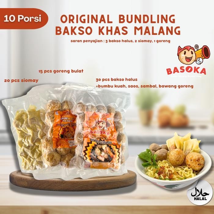 

RKM Bundling bakso frozen ori khas malang komplit Food Siomay bakso dan goreng bulat