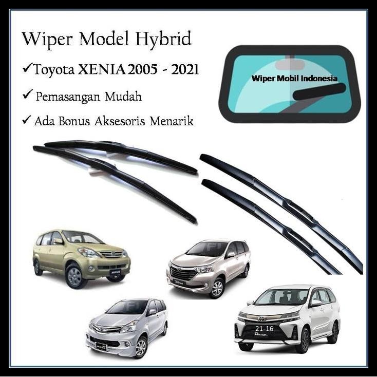 HOT DEAL WIPER KACA MOBIL DAIHATSU XENIA 2005 2006 2007 2008 2009 2010 HYBRID 