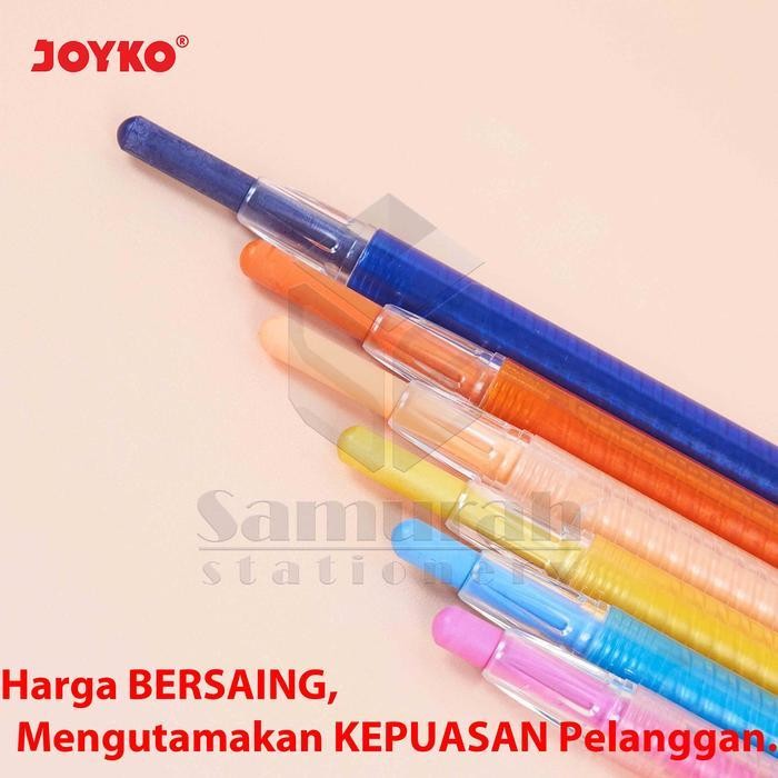 

EMS Crayon Joyko TWCR-24s ( 24 Colours ) / Krayon Putar Mewarnai isi 24 Warna / Twist Oil Pastel TWCR 24s