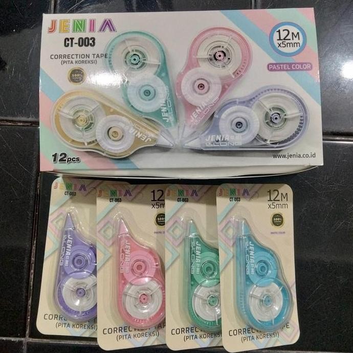 

Correction Tape Tipex Kertas Jenia 12M Isi 12 Pcs New Stok