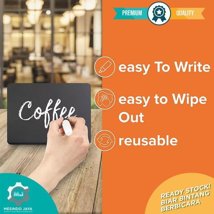 

5 Pcs Chalkboard Food Tag / Papan Tulis Meja Kecil / Nomor Meja Cafe / Mini Serba Guna / Label Produk / Harga / Menu / Nomor Meja / Price Tag / Display / Reserved / Note Board / Food Buffet Mini / Acrylic Mini Chalkboard / Papan Tulis Kapur Mini Set 5Pcs