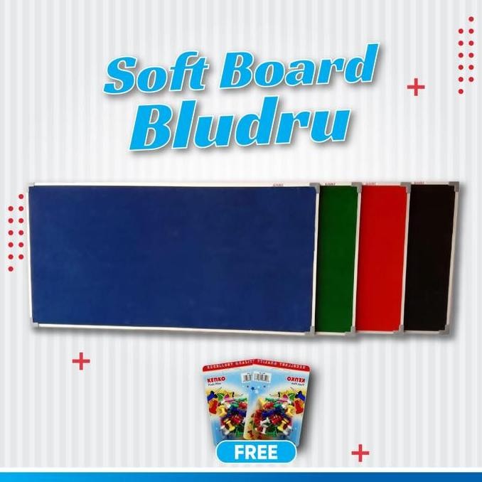 

Softboard / Papan Mading Bludru Biru Hanger Uk 60X90 Cm New Stok