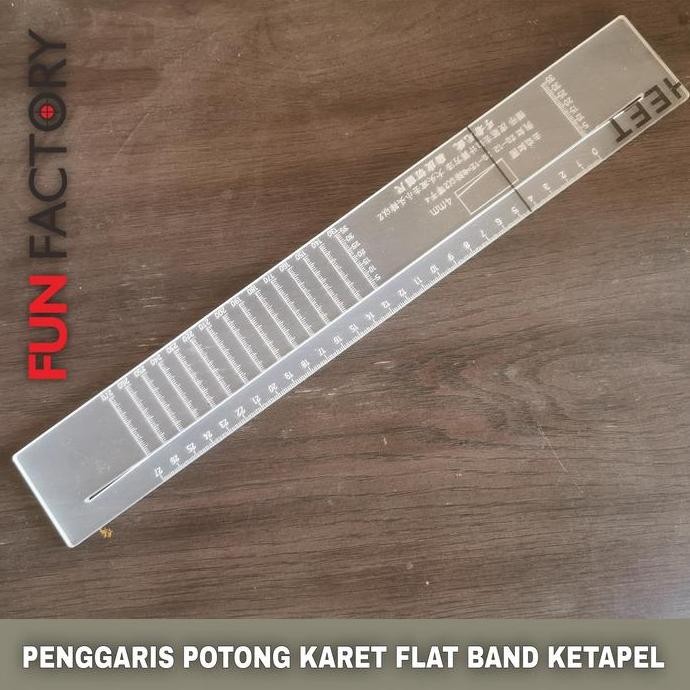 

Cutting Ruler - Penggaris Potong Karet Flat Band Ketapel New Stok