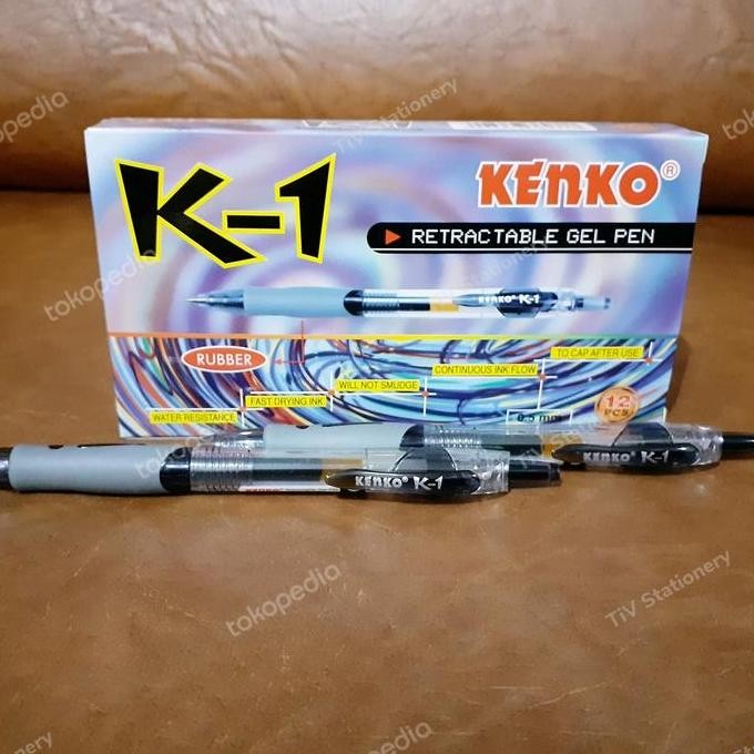 

Pen Gel Kenko K-1 Pack (12 Pcs) / Pena Tinta Gel Enak Dipakai New Stok