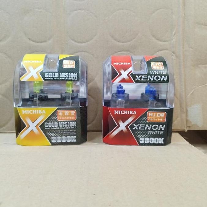 Bohlam Halogen H1 H3 Xenon Kuning Goldvision Michiba