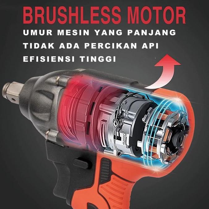 JLD 47Pcs Impact baterai Set 88VF Brushless Impact jld JV88 2baterai 13MM wrench Impact Cordless