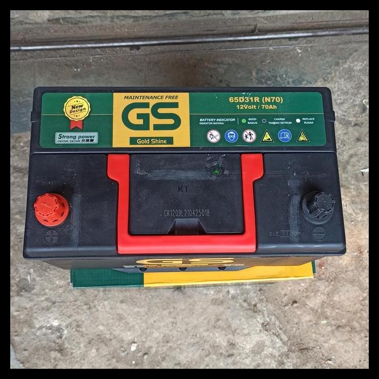 TERMURAH AKI ACCU MF KERING 65D31R - N70 12V 70AH (70AMPER) GS GOLD SHINE