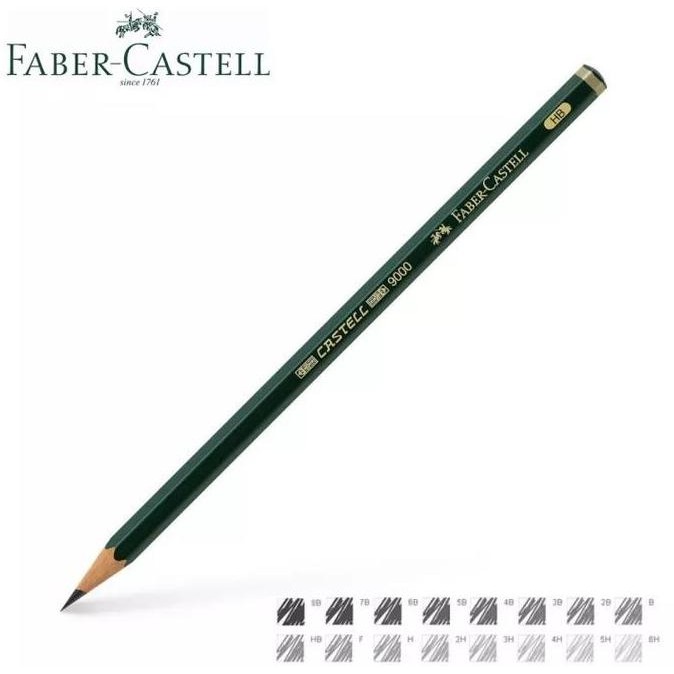 

Pensil Kayu Faber-Castell 9000 - 2B / Wooden Pencil [Isi 12] New Stok