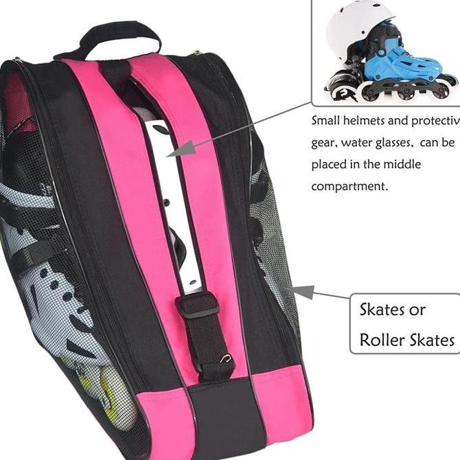 Tas Sepatu Roda Anak Bahan Kain Oxford Tas Sepatu Roda InSkate Tahan Aus Breathable