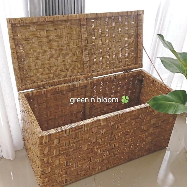Keranjang Rotan Besar Peti Coffee Table Natural
