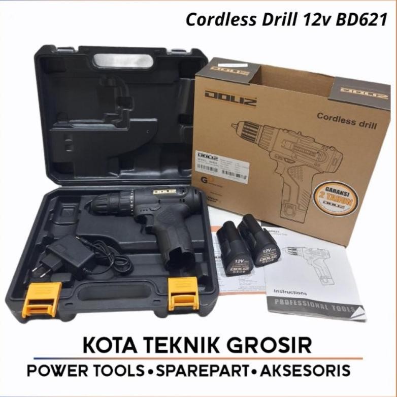 CORDLESS DRILL 12v DOLIZ BD621 BOR BATERAI 12v DOLIZ BOR CAS GERMAN TEKNOLOGI