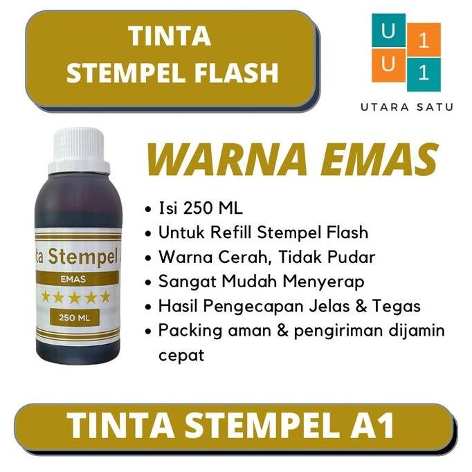 

Tinta Stempel Flash Warna Emas 250 Ml New Stok