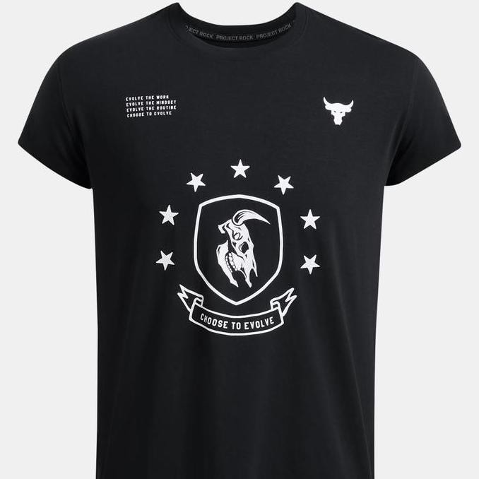 BEBAS ONGKIR - Kaos UA Project Rock Evolve Cap Sleeve T-Shirt