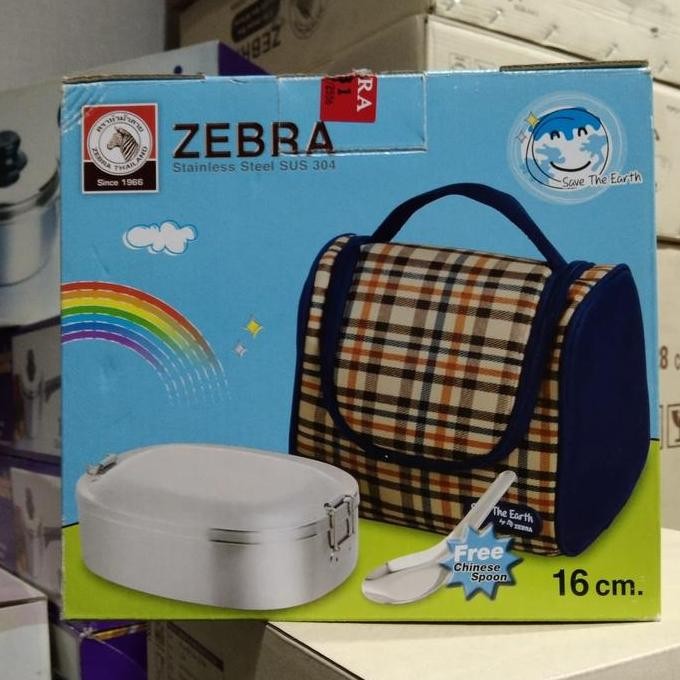 PROMO ZEBRA LUNCH BOX 16 CM 152018 STAINLESS STEEL  SUS 304 ORIGINAL