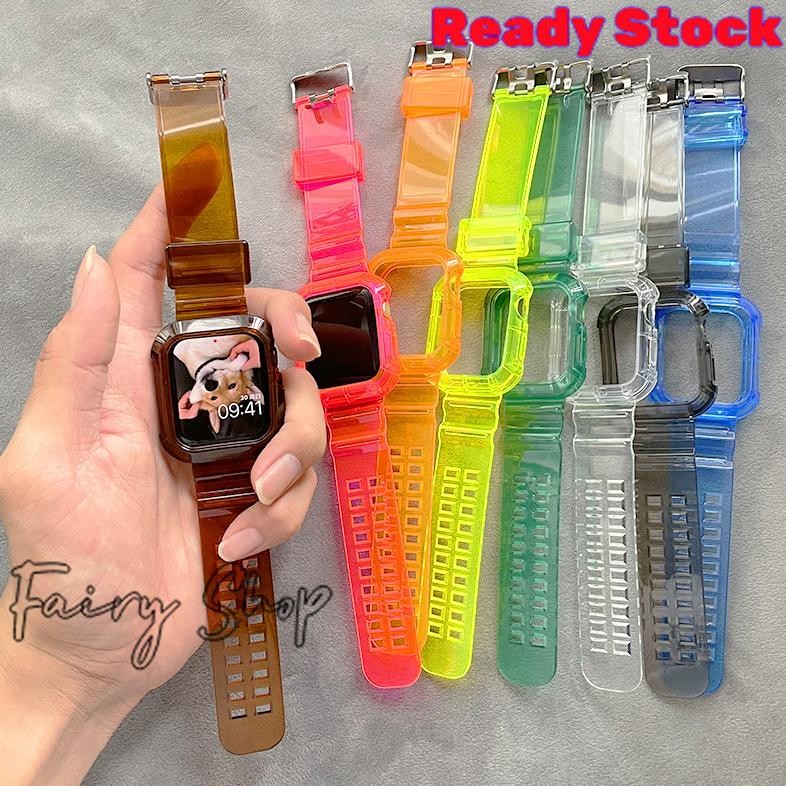 Ready Stock for Transparent Glacier Band One-piece Strap for Apple Watch Series Ultra 2 Ultra 10 9 8