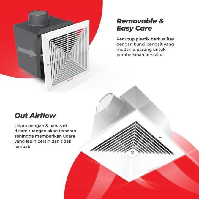 Exhaust Fan Hexos Fan Plavon Maspion Mv 18Ex - 7 Inch 18 Cm