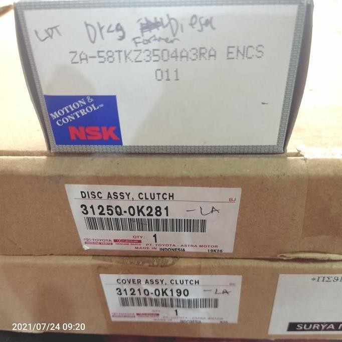 // Kopling Set Fortuner Hilux Diesel Original 