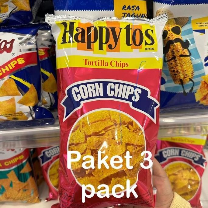 

Dapat 3Pcs Happy Tos Tortilla 140Gram / Snack Jagung Happytoss Kemasan Merah /Cemilan , Makanan Ringan Food Keripik