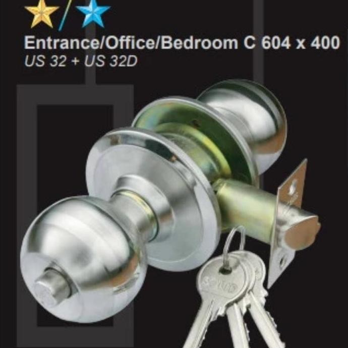 Kunci Bulat Solid C 604 X 400 Us 32 D / Kunci Bulat Kamar Mandi Solid Terbaik