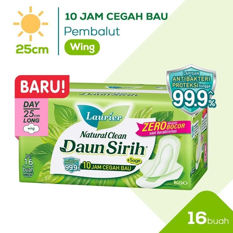 Laurier Natural Clean Daun Sirih 25cm Wing Long 16's RB9