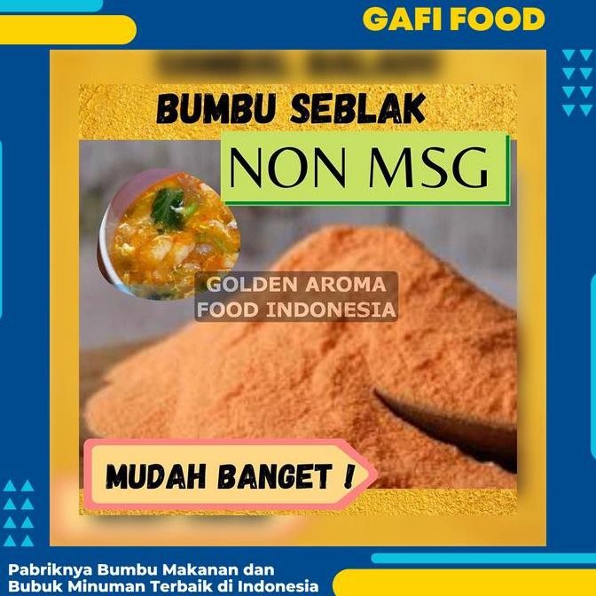 

WAJIB COBA !!! Bumbu Tabur Non MSG Seblak Pedas 1 Kg Bubuk Tabur