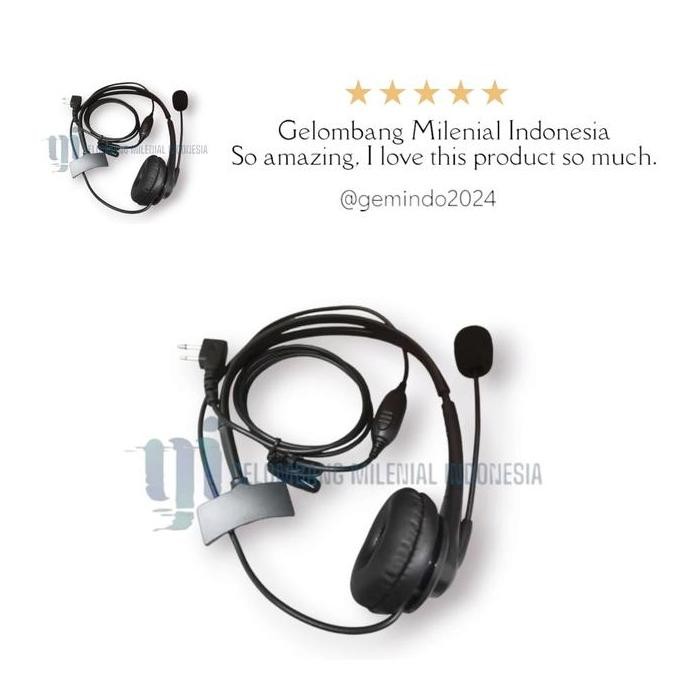 Earphone HT ICOM ALINCO Microphone Mini untuk Radio HT