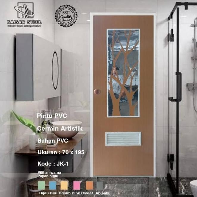 Pintu PVC Kamar Mandi Cermin Artistik TT
