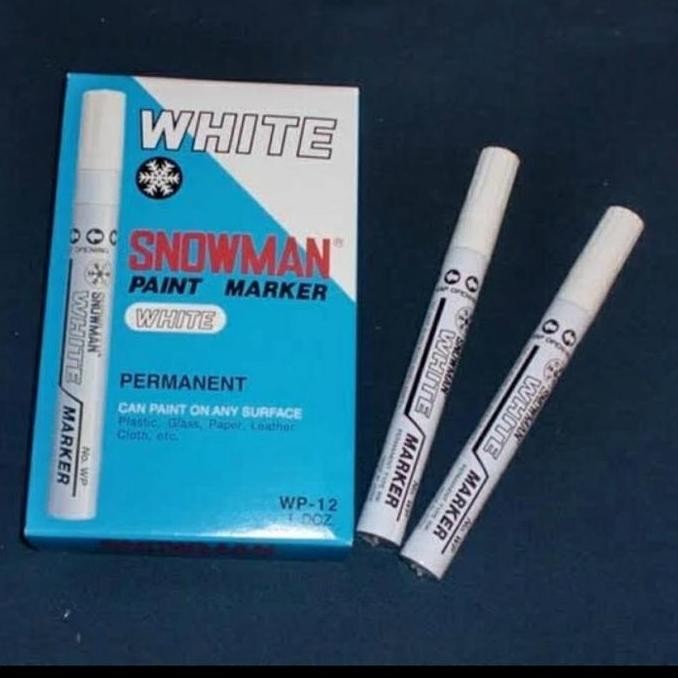 

Spidol Snowman Paint Marker White Putih Permanent Wp-12 New Stok