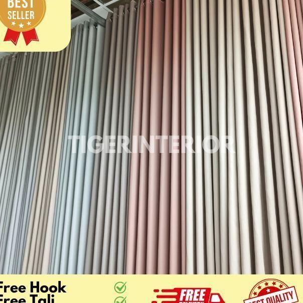 Gorden Polos Minimalis 1 Set Gorden Blaout 80 Gorden Jendela Dan Pintu Tirai Jendela Polos