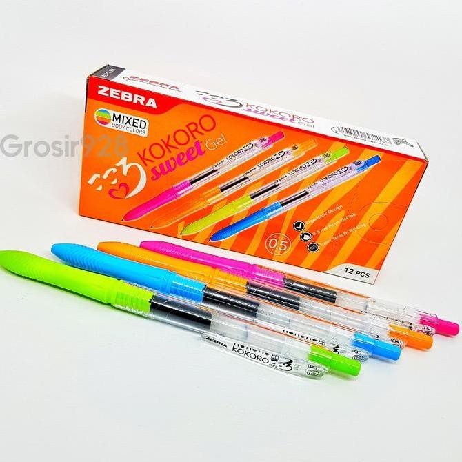 

(Per 12) Pulpen Gel / Pen Gel Zebra Kokoro Sweet Gel New Stok