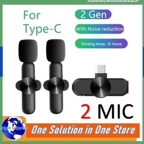 Wireless UHF Dual Microphone Portable Mic iPhone Android Vlog Podcast
