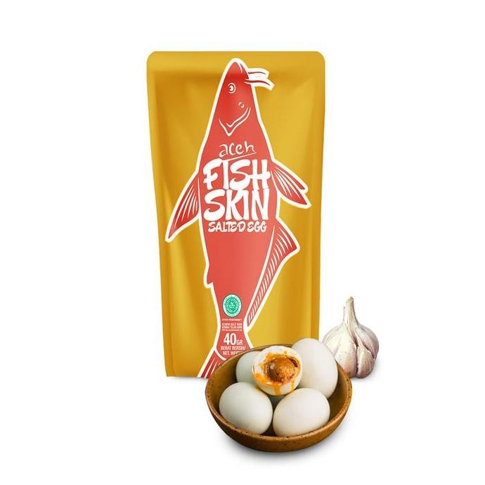 

Snack Fish Skin Salted Egg Original 40 Gr | Keripik Kulit Ikan Dengan Saus Telur Asin | Cemilan Gurih Crispy Halal Pirt | Makanan Ringan | Snack Kekinian Cocok Untuk Nonton, Nongkrong, Oleh-Oleh | Camilan Gurih & Kriuk | Enak, Lezat & Renyah | Aceh Food