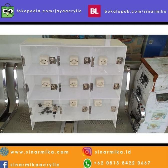 NEW Box Tempat Charger HP Bahan Akrilik Acrylic Murah