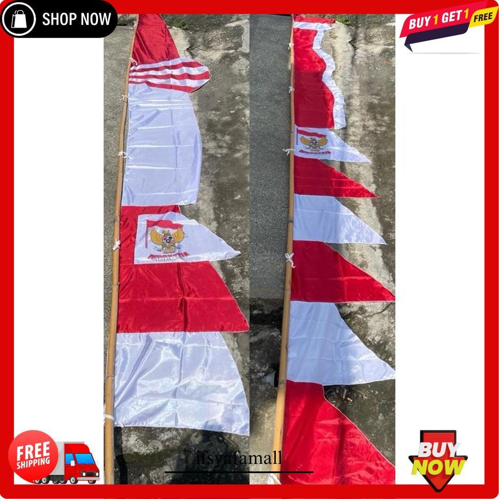 Umbul Umbul Penjor Panjang 4 Meter Gratis Ongkir