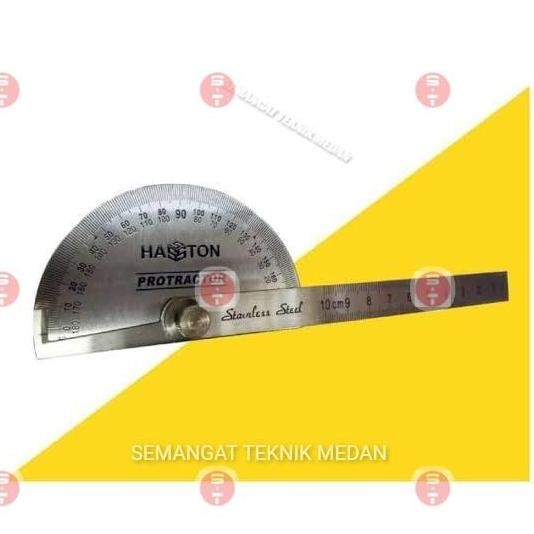 

Alat Penggaris Ukur Sudut Derajat Protactor Hasston Prohex 0100-001 New Stok
