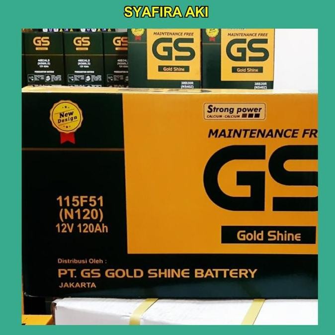 ready  Aki Kering GS N120 Gold Shine 12V120AH Aki Kapal Truk Genset