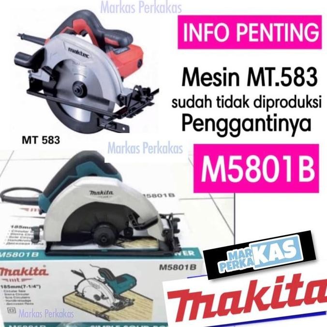 Maktec Mesin Circular Saw Mt 583 - Mesin Gergaji Kayu Mt583 Maktec