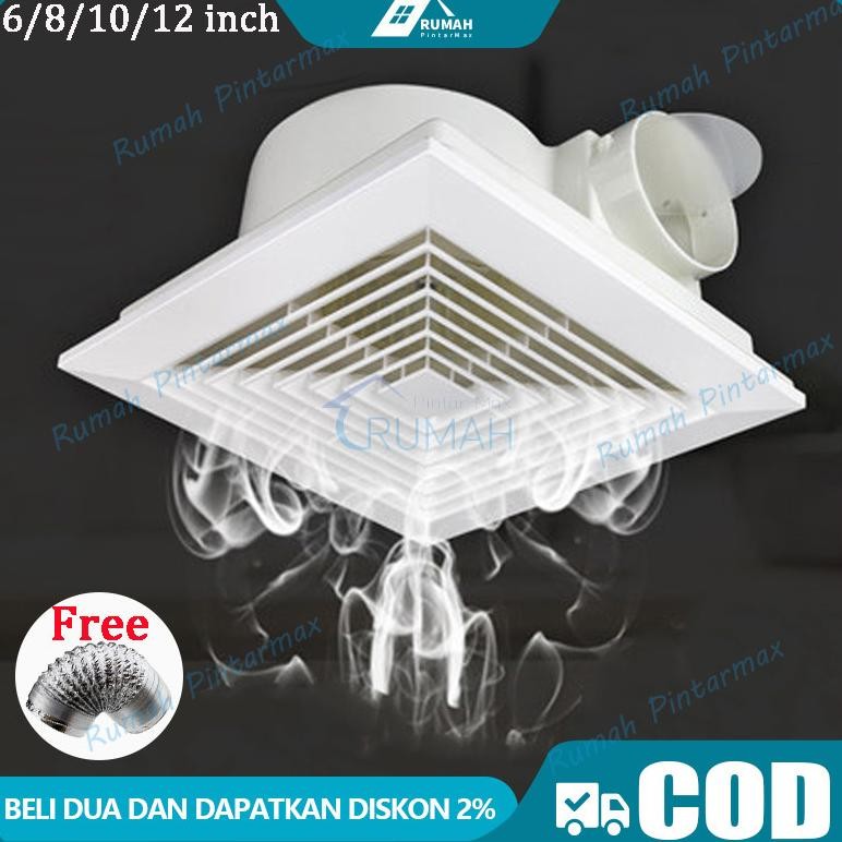 Exhaust fan exhaust fan dinding exhaust fan kdk 6/8/10/12 inch exsos fan dinding Kamar tidur dapur d