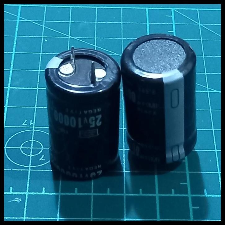 GRATIS ONGKIR ELKO NIPPON KAPASITOR ELEKTROLIT 10000UF 25V 34X20MM JARAK KAKI 10MM 