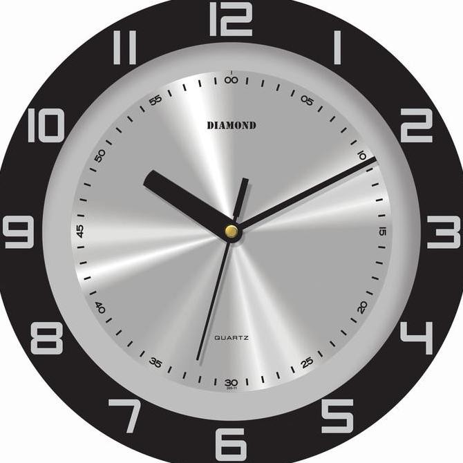 Jam Dinding Diamond 202T - Hitam