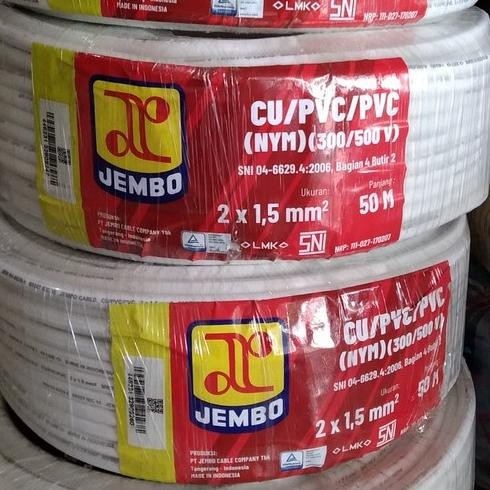Kabel JEMBO NYM 2x1.5 Kabel Listrik JEMBO NYM JEMBO 2x1,5 - 50MTR PER ROLL DiM