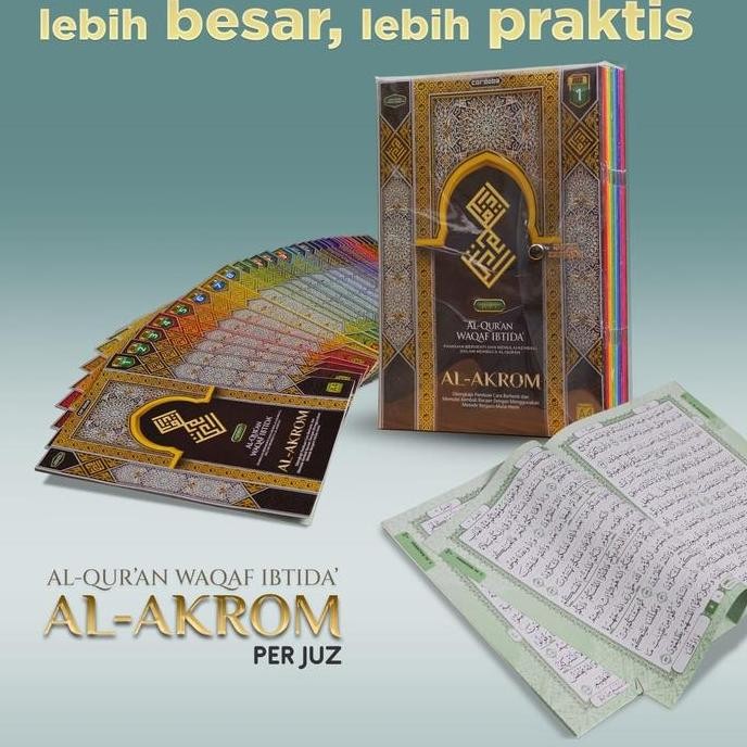 Alquran Per Juz Mujazza Uk A4, Al Quran Mujaza Per-Juz Kertas Hvs