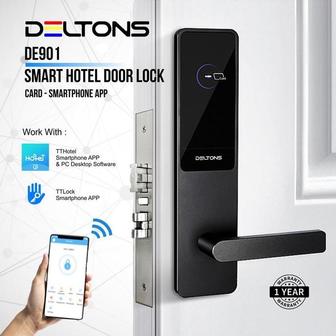 TERLARIS Smart Hotel Door Lock Deltons Card Lock Kunci Pintu Kost Apartement