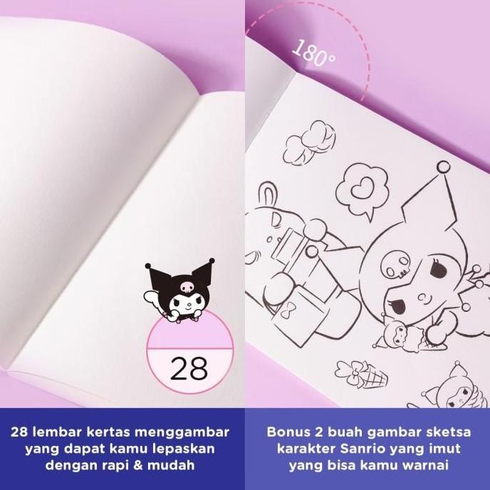 

TOKKADO Sanrio Drawing Book Buku Gambar A4 Lukis Painting Sketch Lucu