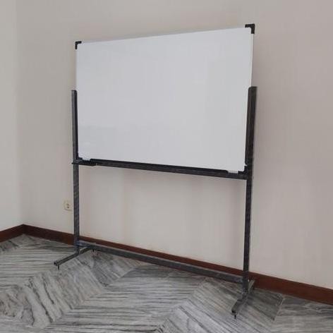 

Whiteboard Magnetic Stand 2 Muka 90 X 120 Cm New Stok