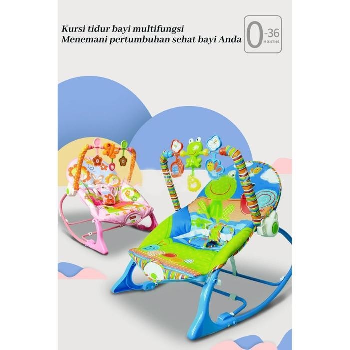 Flybb 10In1 Premium Rocker Ayunan Bayi Bouncer Bayi Kursi Goyang Manual Bayi Bouncer Rocking 10In1 B